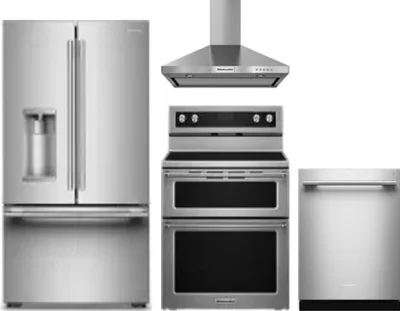4 Piece Package Includes Refrigerator, Range, Hood And Dishwasher