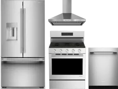 4 Piece Package Includes Refrigerator, Range, Hood And Dishwasher