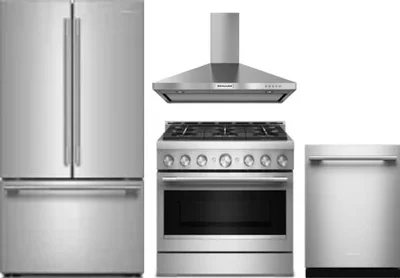 4 Piece Package Includes Refrigerator, Range, Hood And Dishwasher