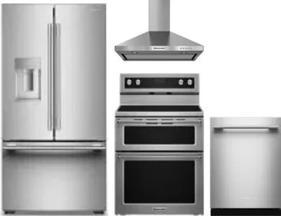 4 Piece Package Includes Refrigerator, Range, Hood And Dishwasher