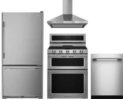 4 Piece Package Includes Refrigerator, Range, Hood And Dishwasher