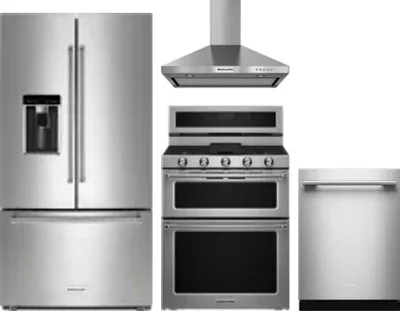 4 Piece Package Includes Refrigerator, Range, Hood And Dishwasher