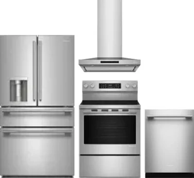 4 Piece Package Includes Refrigerator, Range, Hood And Dishwasher