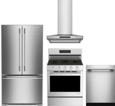 4 Piece Package Includes Refrigerator, Range, Hood And Dishwasher