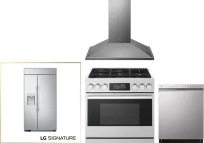 4 Piece Package Includes Refrigerator, Range, Hood And Dishwasher
