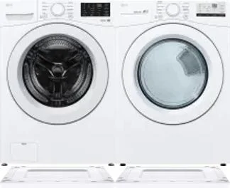 Side by Side Washer & Dryer Set on Risers