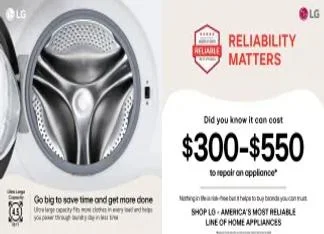 Side by Side Washer & Dryer Set