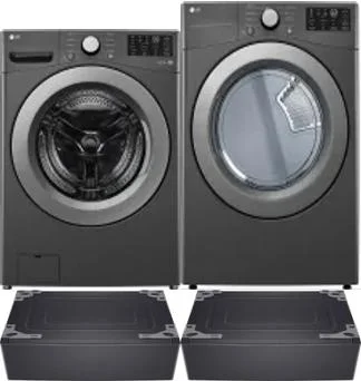 Side by Side Washer & Dryer Set on Pedestals