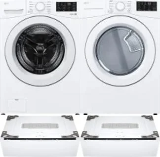 Side by Side Washer & Dryer Set on Pedestals