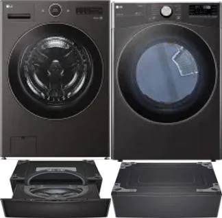 Side by Side Washer & Dryer Set on Pedestals