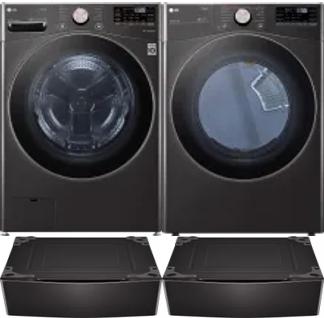 Side by Side Washer & Dryer Set on Pedestals