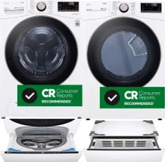 Side by Side Washer & Dryer Set on Pedestals