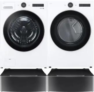 Side by Side Washer & Dryer Set on Pedestals