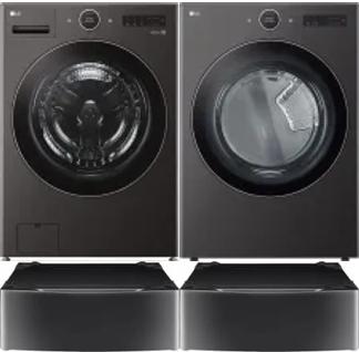 Side by Side Washer & Dryer Set on Pedestals