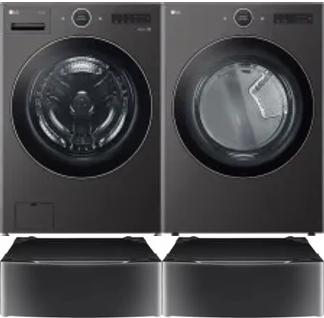 Side by Side Washer & Dryer Set on Pedestals