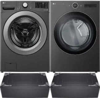 Side by Side Washer & Dryer Set on Pedestals