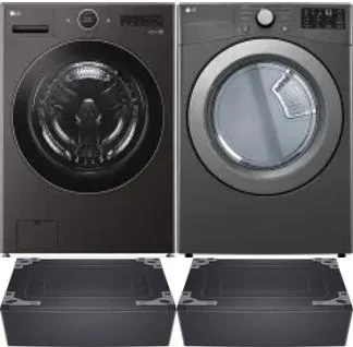 Side by Side Washer & Dryer Set on Pedestals