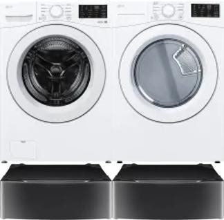 Side by Side Washer & Dryer Set on Pedestals