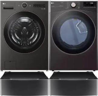 Side by Side Washer & Dryer Set on Pedestals