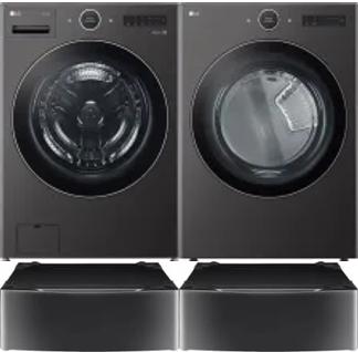 Side by Side Washer & Dryer Set on Pedestals