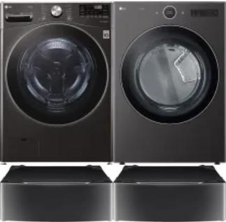 Side by Side Washer & Dryer Set on Pedestals