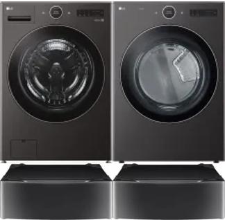 Side by Side Washer & Dryer Set on Pedestals