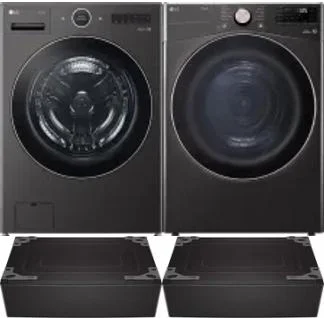 Side by Side Washer & Dryer Set on Pedestals