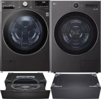 Side by Side Washer & Dryer Set on Pedestals