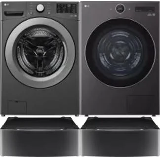 Side by Side Washer & Dryer Set on Pedestals