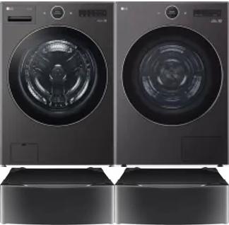 Side by Side Washer & Dryer Set on Pedestals