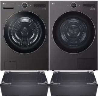 Side by Side Washer & Dryer Set on Pedestals
