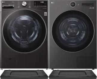 Side by Side Washer & Dryer Set on Risers