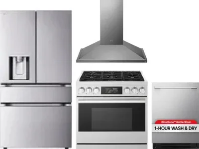 4 Piece Package Includes Refrigerator, Range, Hood And Dishwasher