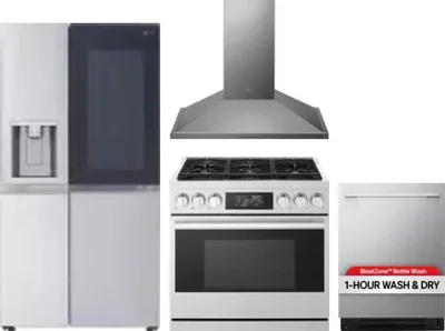 4 Piece Package Includes Refrigerator, Range, Hood And Dishwasher