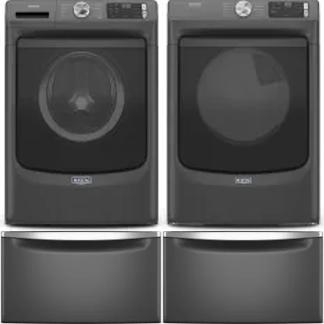 Side by Side Washer & Dryer Set on Pedestals