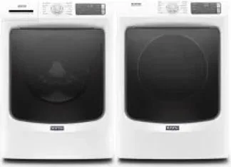 Side by Side Washer & Dryer Set on Pedestals