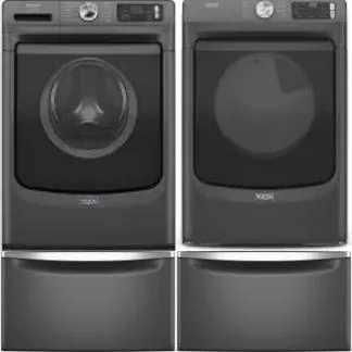 Side by Side Washer & Dryer Set on Pedestals
