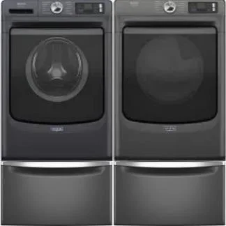 Side by Side Washer & Dryer Set on Pedestals