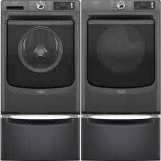 Side by Side Washer & Dryer Set on Pedestals