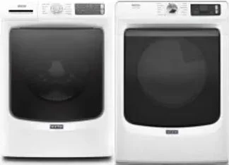 Side by Side Washer & Dryer Set on Pedestals