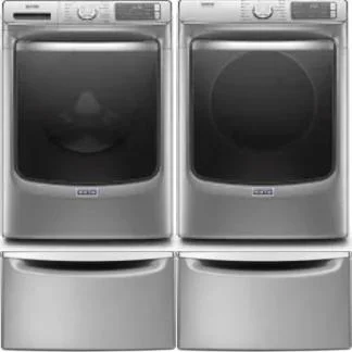 Side by Side Washer & Dryer Set on Pedestals
