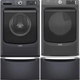 Side by Side Washer & Dryer Set on Pedestals