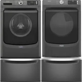 Side by Side Washer & Dryer Set on Pedestals