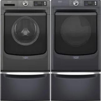 Side by Side Washer & Dryer Set on Pedestals