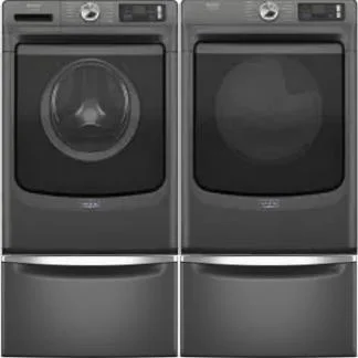 Side by Side Washer & Dryer Set on Pedestals