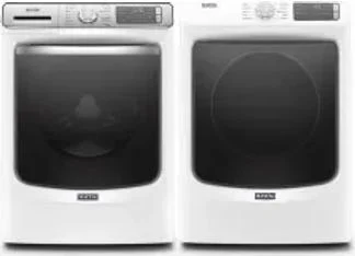 Side by Side Washer & Dryer Set on Pedestals