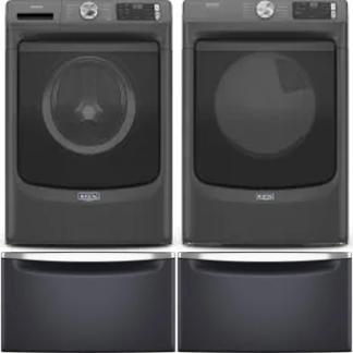 Side by Side Washer & Dryer Set on Pedestals
