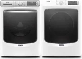 Side by Side Washer & Dryer Set on Pedestals