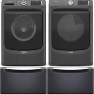 Side by Side Washer & Dryer Set on Pedestals