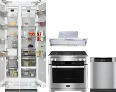 5 Piece Package Includes Refrigerator, Freezer, Range, Hood And Dishwasher